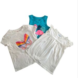Cat & Jack Girls Colorful Kids T-Shirts Set Cotton Size 4T and 5T